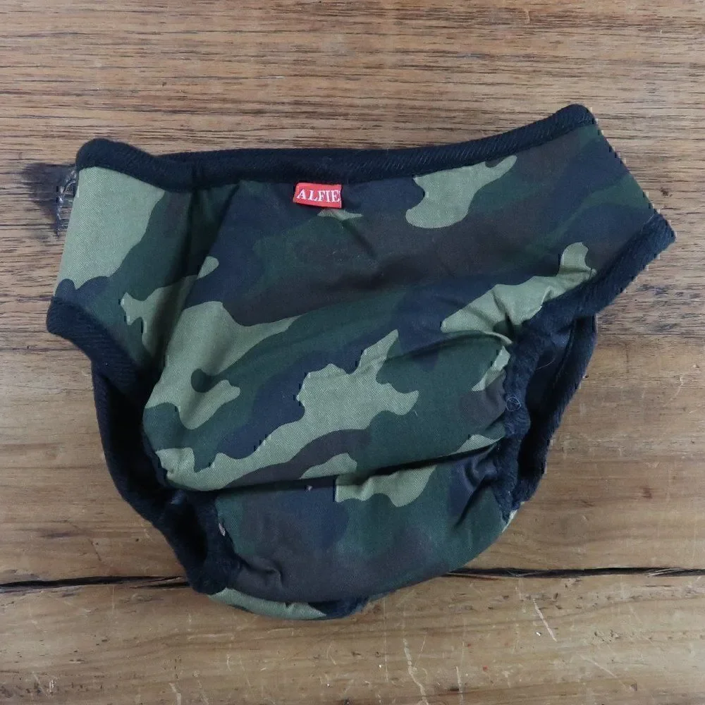 ALFIE GREEN CAMO UNISEX DOG DIAPER WASHABLE REUSABLE SIZE LARGE NWOT
